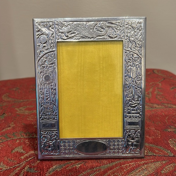 Vintage empire pewter birth record picture frame - Picture 7 of 12